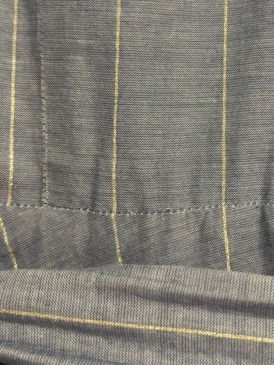 Chaps Silver Chambray Metallic Striped Sleeveless Dress - Picture 5 of 12